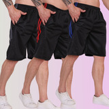 Kit 03 Bermudas Masculinas Esportiva Com Bolsos E Zíper