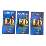 Kit 03 Fita Vhs Sony Edmax 6h - T-120 