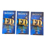 Kit 03 Fita Vhs Sony Edmax 6h - T-120 