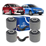 Kit 04 Buchas Braço Curvo Traseiro Focus 2000 A 2013 Sampel