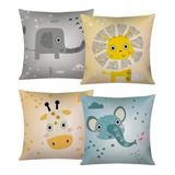 Kit 04 Capas De Almofada 42x42 Decorativa Kits Infantil