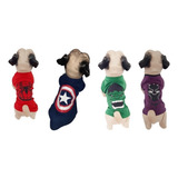 Kit 04 Roupas Pet Vingadores - Tam. 02