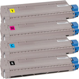 Kit 04 Toner Compativel P/uso Okidata Es8473 Es8453 04 Cores