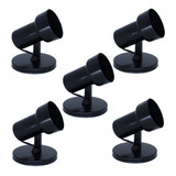 Kit 05 Spot Caneca Preto Led Bulbo Par20 1x E27 Opl