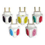 Kit 05un Adaptadores Tomada Cubo 10a/20a 250v Universal 110v/220v