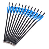 Kit 06 Flechas Seta 16 Para Besta Balestra Fibra Carbono 