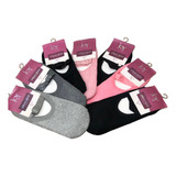 Kit 06 Meia Sapatilha Antiderrapante Pilates Yoga Feminina