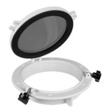 Kit 06 Vigia Gaiuta Para Barco 26 Cm De Diâmetro Cor Branca