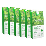 Kit 06un Cera Depilatória Facial Em Folha Hortelã Depilflax