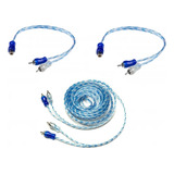 Kit 1 Cabo Rca 5m + 2 Cabos Y 2 Macho/1 F Injetado Blindado