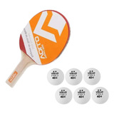Kit 1 Raquete Ping Pong Vollo Impact 1000 + 6 Bola 2 Estrela