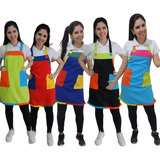 Kit 10 Aventais Recreadores Buffet Infantil Casa De Festas 