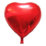 Kit 10 Balão Metalizado Coração Vermelho 22cm - 9 Polegadas