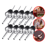 Kit 10 Bicos Dosador Inox Biqueira Bartender Garrafa Tequila