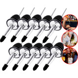 Kit 10 Bicos Dosador Inox Biqueira Bartender Garrafa Tequila