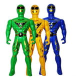 Kit 10 Boneco Ranger Hero Squad Super Ação Com Luz Atacado