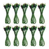 Kit 10 Cabo Rca Pvc Som Automotivo Technoise 200p - 4mm 1 Mt