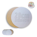 Kit 10 Cake Board 20cm Tabuleiro Bolo Em Mdf 3mm Redondo