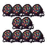 Kit 10 Canhao De Led 18 Leds 1w Rgb Dmx Iluminacao Dj Festa