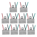 Kit 10 Capacitor 3 Fios 0,7 0,9 Uf X 250/400 V Chapa Tri