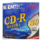 Kit 10 Cd-r Máxima Digital Áudio Emtec P/ Gravadores De Mesa