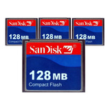 Kit 10 Cf Cartões Compact Flash Sandisk 128mb 15mb/s 