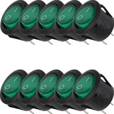 Kit 10 Chave Gangorra Kcd1-106 Liga Desliga Com Led Verde