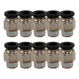 Kit 10 Conexão Pneumática Engate Rápido 1/8nptx6mm -cód.8330