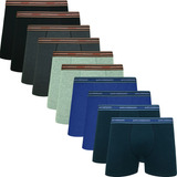 Kit 10 Cuecas Box Lupo Algodão Boxer Masculina Cotton Com Nf