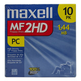 Kit 10 Disquete Maxell Mf2hd Alta Densidade 3.5mm 1.44mb