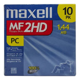 Kit 10 Disquete Maxell Mf2hd Alta Densidade 3.5mm 1.44mb