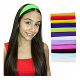 Kit 10 Faixa Cabelo Corrida Treino Esporte Unissex Fitness