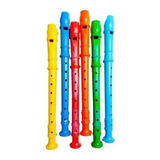 Kit 10 Flautas Doce Maluca Brinquedo Musical Infantil Brinde