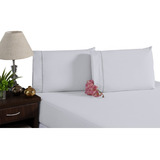 Kit 10 Fronhas Avulsas 400 Fios Ponto Palito Luxo Cor Branco Liso