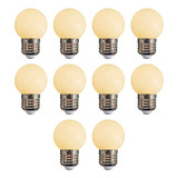 Kit 10 Lâmpada Bolinha 2,5w 220v 3000k Branco Quente