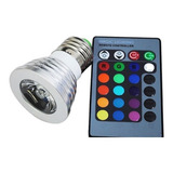 Kit 10 Lâmpadas Led Dicroica Rgb 3w Colorida Controle Remoto