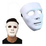 Kit 10 Máscaras Branca Lisa Sem Face Fantasia Halloween 