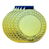 Kit 10 Medalhas Grandes 55mm Centro Liso Ouro Prata Bronze