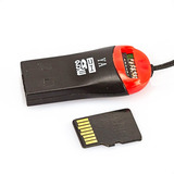 Kit 10 Mini Leitor De Cartão Micro Sd/m2 Adaptador Usb