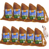 Kit 10 Orelhas Suína Desidratada Petisco Natural Certificado