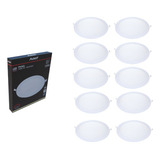 Kit 10 Painel Embutir Led Redondo 18w Avant Neutro 4000k Cor Branco-neutro 4000k 110v/220v