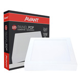 Kit 10 Painel Plafon Led 18w Quadrado Branco Sobrepor 6500k 110v/220v