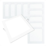 Kit 10 Painel Plafon Led Quadrado Ultra Slim 18w Embutir