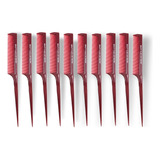 Kit 10 Pente De Química Vermelho Resistente A Calor By Derli