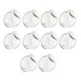 Kit 10 Pote Baleiro Grande 3lt Tampa Branca Porta Mantimento