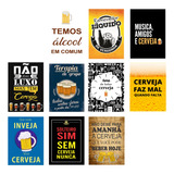 Kit 10 Quadros Cerveja Boteco Bebidas Chopperia Bar 21x15cm