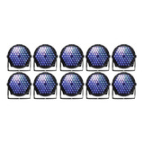 Kit 10 Refletor Parled 60x3w Rgb Triled 3in1 Slim Dmx Festas