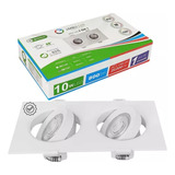 Kit 10 Spotduplo Gesso Sanca 10w Bivolt Econômica Acartonado