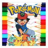 Kit 100 Desenhos Para Pintar E Colorir Pokemon - Folha A4 Inteira! 1 Por Folha! - #0034