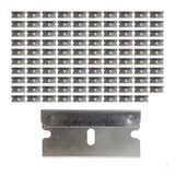 Kit 100 Laminas Aço Carbono Para Raspador Ratinho Insulfilm